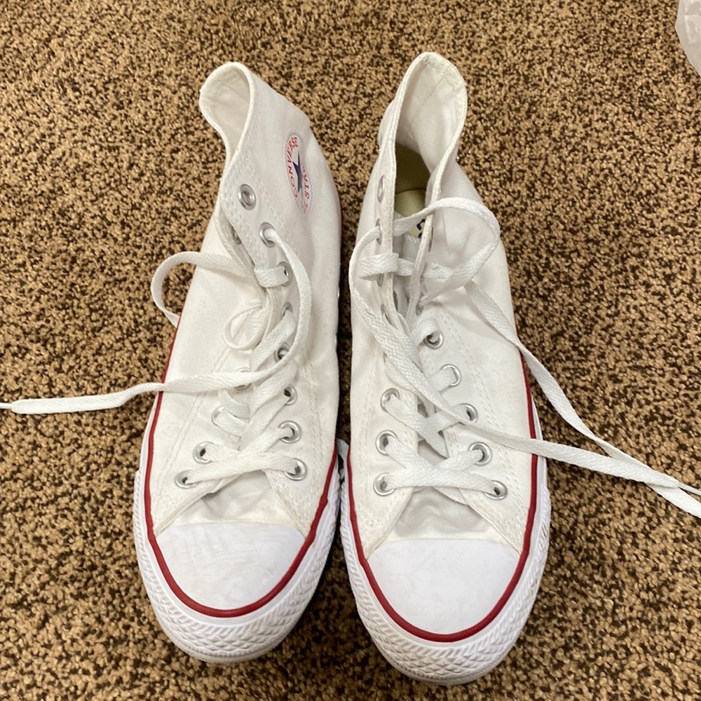 White converse high tops